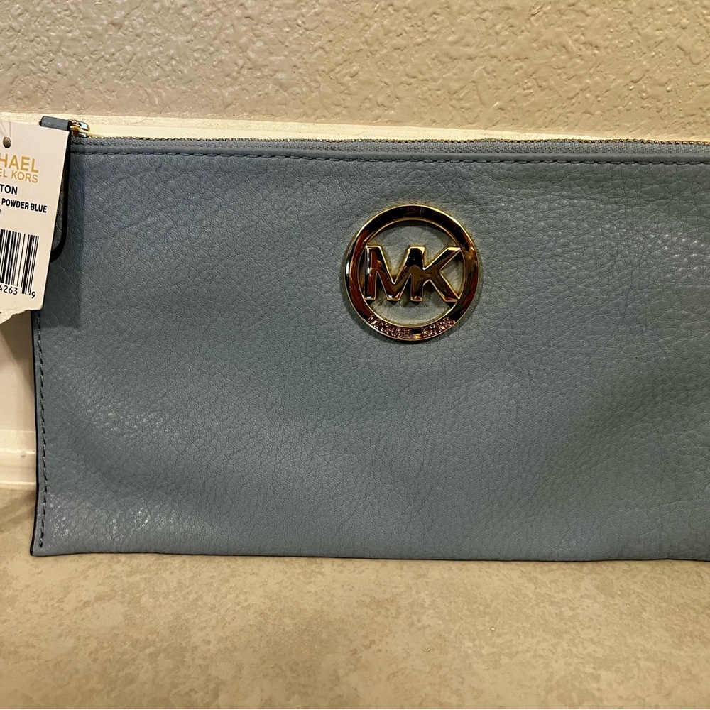 Michael Kors Powder Blue Clutch